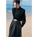 Load image into Gallery viewer, [Big Blue Dragon Series] ★China style outerwear★ Mini length Chinese button Mini length black black Chinese clothing
