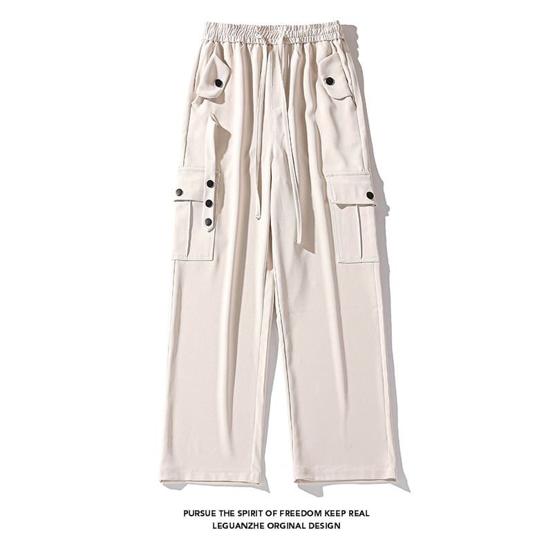 [BIGEMAN Series] ★Casual Pants★ 2color Bottoms Pants Men's Large Size Black Beige