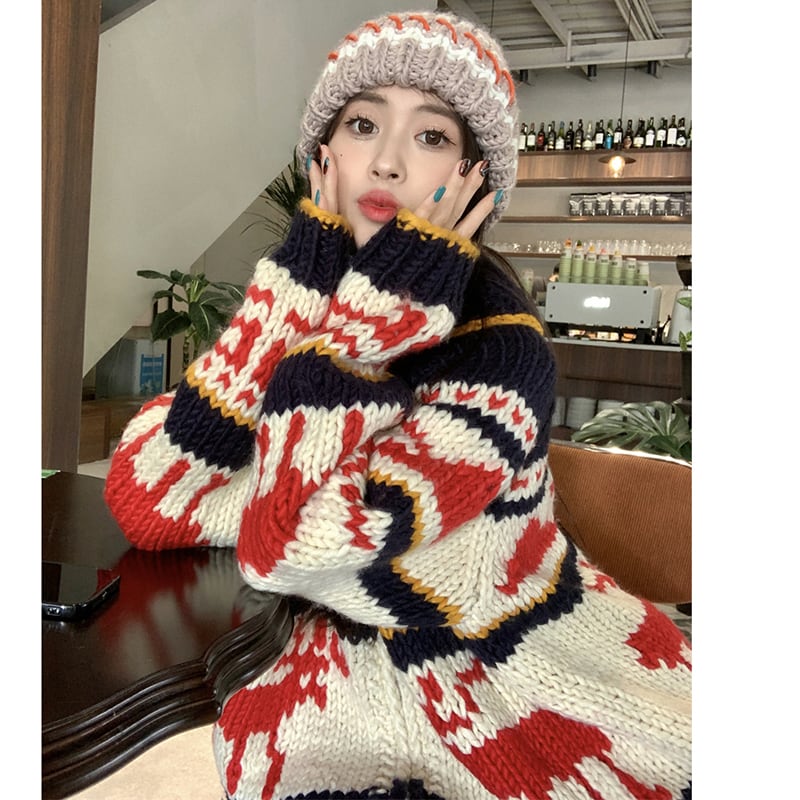 [XIAOXIN Series]★Sweater★ Tops Cardigan Outerwear Christmas Cute New Year Date