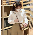 Load image into Gallery viewer, [KEKE Series] ★Tops★ Embroidered 2-color shirt, cute, easy to match, spring clothes, beige, white, spring clothes
