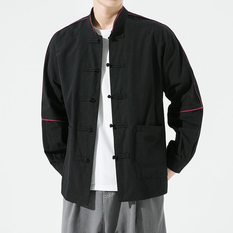 [Small trouble series]★China style jacket★ 3color outerwear unisex men's large size black gray white