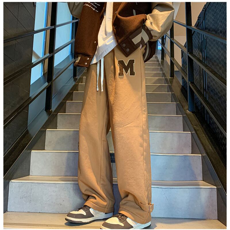 [BIGEMAN Series]★Pants★ 2color Casual Pants Bottoms Brushed Lining Unisex Men's Large Size Brown Black