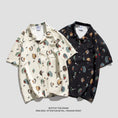 Load image into Gallery viewer, [WH Sensei Series] ★Floral Pattern Shirt★ 2color Tops Unisex Men's Aloha Shirt Summer Clothes Hawaii Beige Black
