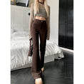 Load image into Gallery viewer, [KEKELI Series] ★Casual Pants★ 3color Bottoms Trousers Good slimming effect Easy to match Black Dark Gray Coffee color
