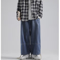 Load image into Gallery viewer, [Emperor series] ★Denim pants★ 2color loose bottoms men's large size black blue black blue
