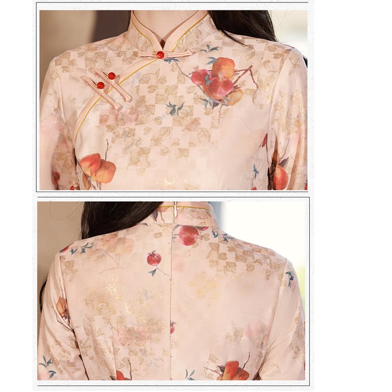 [RUYUN Series] ★Cheongsam dress★ Floral pattern dress, Chinese style dress, ladies, floral pattern, wedding