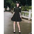 Load image into Gallery viewer, [Kokaisha---Dark Series]★China style dress★ Off-the-shoulder short length slimming original black black SML date
