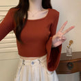 Load image into Gallery viewer, [Insufficient Moe Series]★Knit Tops★ 4color Tops Flare Sleeve Slim Slimming Black White Red Pink
