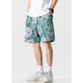 Load image into Gallery viewer, [Satoru Series] ★Shorts★ 3color Floral Pattern Bottoms Short Length Pants Unisex Men's Blue Black Green
