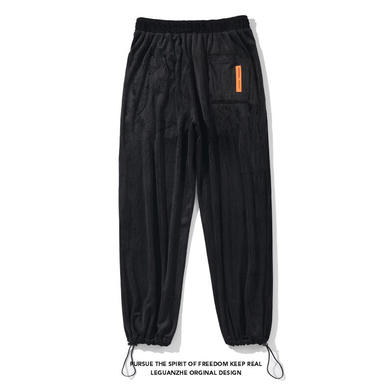 [BIGEMAN Series] ★Casual Pants★ 2color, 9/4 length bottoms, trousers, unisex, men's, large size, slimming, black, white, stylish