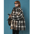 Load image into Gallery viewer, [Morimoto Series] ★Winter Coat★ Cotton Coat 2 Colors Thick Warm Unisex Men's Cold Protection Plaid Pattern Blue Black
