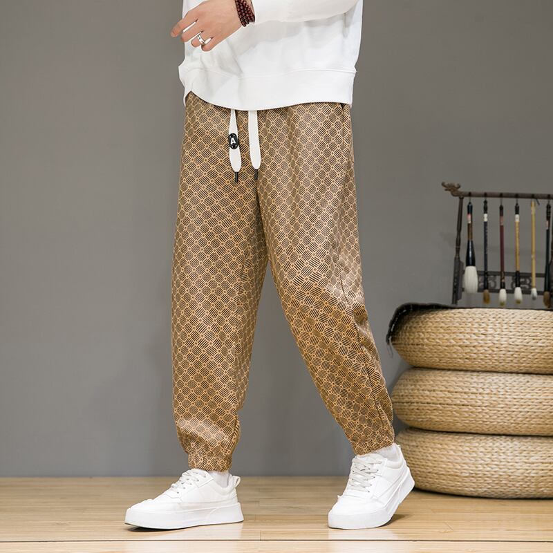 [Mowensai Series]★China style trousers★ 3color bottoms casual pants unisex men's large size suede