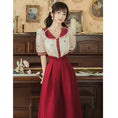 Load image into Gallery viewer, [Jinkyoku Series]★Skirt★ Bottoms Spring/Summer Long Skirt Ladies Retro Red Red SML
