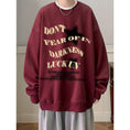 Load image into Gallery viewer, [PPG Series] ★Tops★ 3color Unisex Men's Simple Long Sleeve Alphabet Black Beige Wine Red
