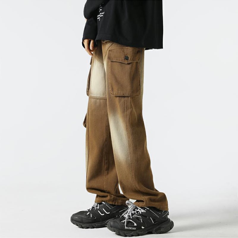 [Emeisa Series]★Pants★ Casual Pants 3color Unisex Men's Denim Pants Black Blue Coffee Color