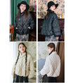 Load image into Gallery viewer, [Kokaishan---Tsukiino Series] ★Down coat★ 2 colors with decorations 90% down winter coat Warm short length diamond shape
