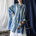 Load image into Gallery viewer, [LIANSHANG Series] ★Chinese style tops★ Shirt, long shirt, blue, loose, slimming, Chinese clothes
