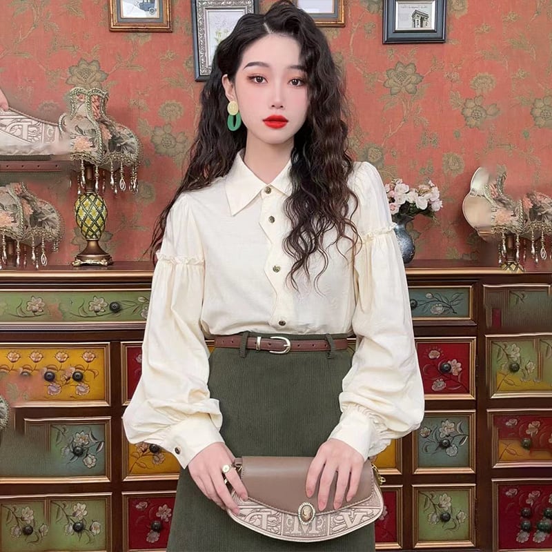 [Misslin Fashion Series]★Setup Order Single Item★ Shirt or Skirt Apricot Green Easy to match