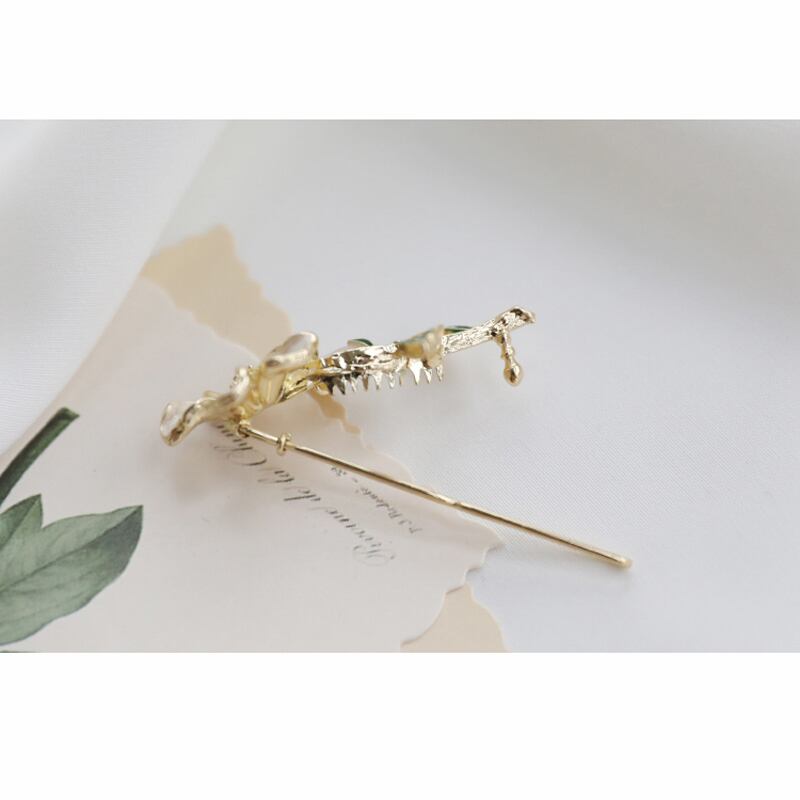 [SUZEE Series]★China Style Hair Ornament★ Hairpin Pair Gardenia Flower Ladies Accessories Literary Style Retro