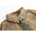 Load image into Gallery viewer, [HTTAOSUP Series]★Shirt with tie★ 3color tops, short sleeve shirt, floral pattern shirt, unisex, men's brown, green, beige
