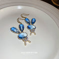 Load image into Gallery viewer, [Kairin Series] ★Earrings★ Earrings Pair Ladies Accessories Rabbit Rabbit Blue Blue Cute
