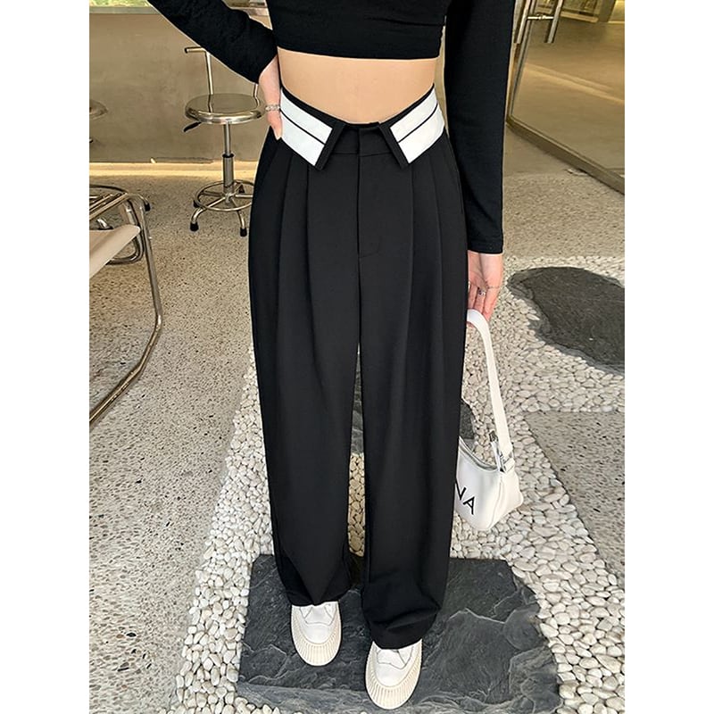 [YIREN Series]★Casual Pants★ 2color Bottoms Trousers Gaucho Pants Women's Gray Black