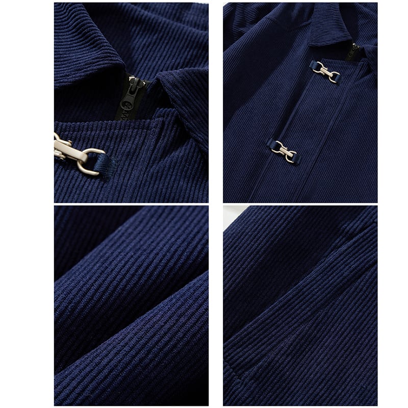 [Satoru Series]★Jacket★ 2color Outer Corduroy Unisex Men's Black Navy Retro