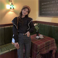 Load image into Gallery viewer, [KEKE series] ★Tops★ 2-color blouse shirt with design, cute, beige, black, easy to match
