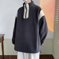 Load image into Gallery viewer, [Pvpvpv Series] ★Tops★ 3color Fleece lining Unisex Men's Black Beige Dark Gray Casual
