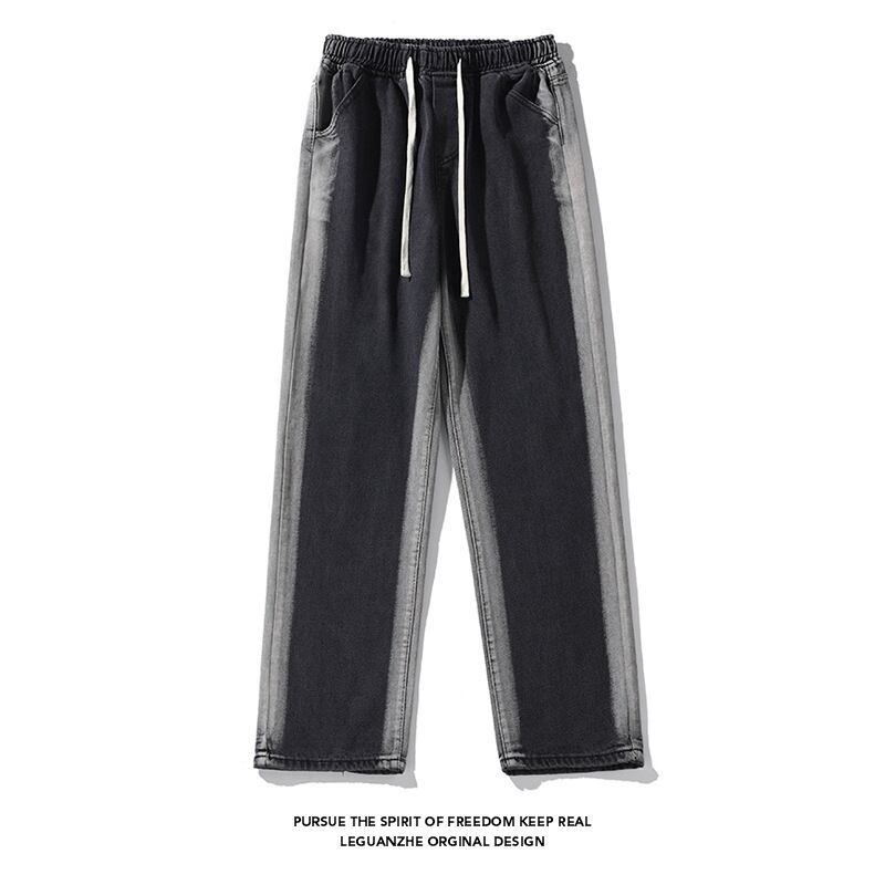 [BIGEMAN Series]★Denim pants★ 2color bottoms pants men's large size switching blue black