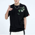 Load image into Gallery viewer, [JPYZ Series]★China style T-shirt★ Tops Unisex Men's Panda Embroidery Black Easy to match
