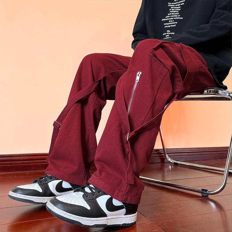 [SENSU Series]★Casual Pants★ 2color Bottoms Unisex Men's Wine Red Black ML XL 2XL