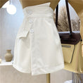 Load image into Gallery viewer, [173 series] ★Culottes skirt★ 4color shorts mini skirt black light brown pink white PU
