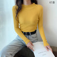 Load image into Gallery viewer, ★Knit tops★ 10 color selection Easy to match Slimming Easy to match Blue Black Red Pink Green Gray White Cheap
