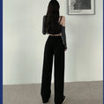 Load image into Gallery viewer, [Minatojichojinkan Series] ★Denim pants★ 2color High waist Easy to match SML Blue Black Black Blue Retro
