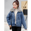 Load image into Gallery viewer, [ZHUANGYOU series] ★Winter coat★ Outer 2color denim jacket ladies blue blue black black
