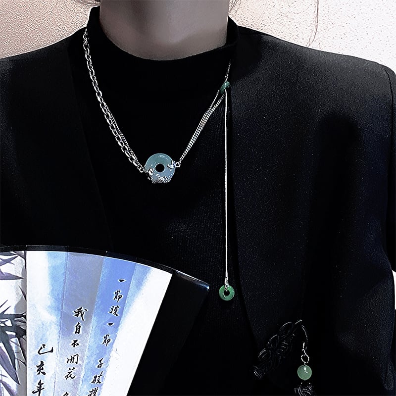 [yyds genderless series] ★China style necklace★ Accessory, unisex, switching, unique, easy to match