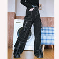 Load image into Gallery viewer, [Old Monster --- Rebellion Rated Series] ★Casual Pants★ Bottoms Trousers Black Unique Easy to match
