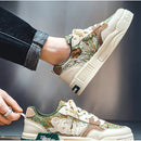 [DTD Series]★Sneakers★ 2color Men's Shoes Blue Green Oil Painting Style Size 39-44 Sports Style