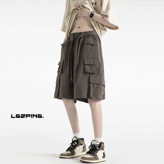 [BIGEMAN Series] ★Shorts★ 2color Bottoms Short Length Pants Unisex Men's Large Size Casual Retro