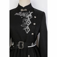 Load image into Gallery viewer, [Dust smoke and cloud dream series] ★China style dress★ With belt, long sleeves, embroidery, black, black SML, slimming, Chinese elements
