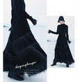 Load image into Gallery viewer, [Daiseiryusu Series] ★Long length skirt★ Bottoms velvet gorgeous fringe retro unique design
