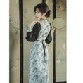 Load image into Gallery viewer, [Only you series] ★China style dress★ Improved cheongsam dress, off-the-shoulder ink pattern, slimming wear, date photo shoot
