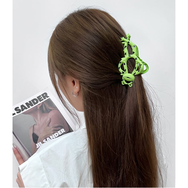 [KANSAI Series] ★Hair Ornament★ Hair Clip Accessory Accessory Cartoon Frog Green Stylish Large Bun Hair