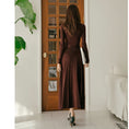 Load image into Gallery viewer, [Fumi Series]★Knit dress★ 2color long length commuting date office OL high neck slim
