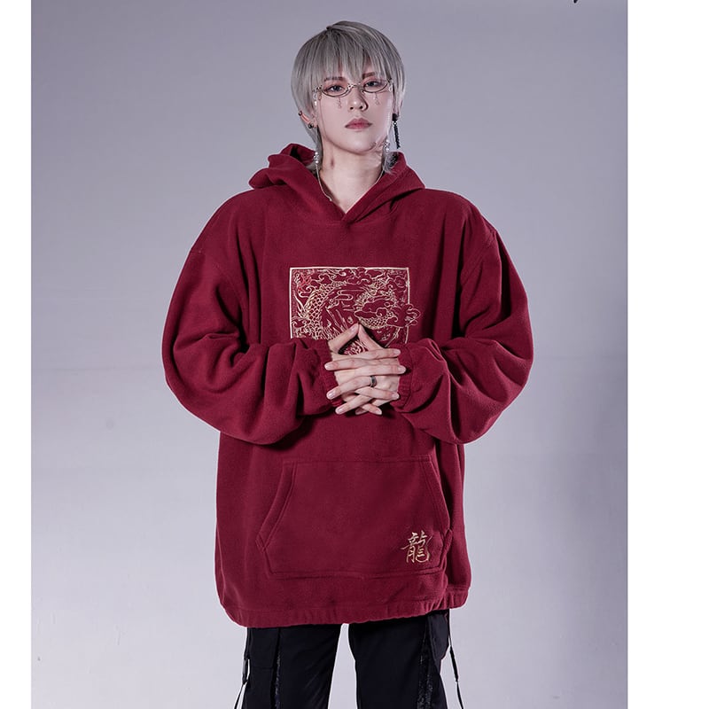 [Qingtang---Longteng Series] ★China style hoodie★ 2color embroidery Chinese clothing, thick, warm, unisex, men's, easy to match