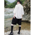 Load image into Gallery viewer, [Daiseiryusu Series] ★Shorts★ Short pants, pants, bottoms, cotton, easy to match, with design, black
