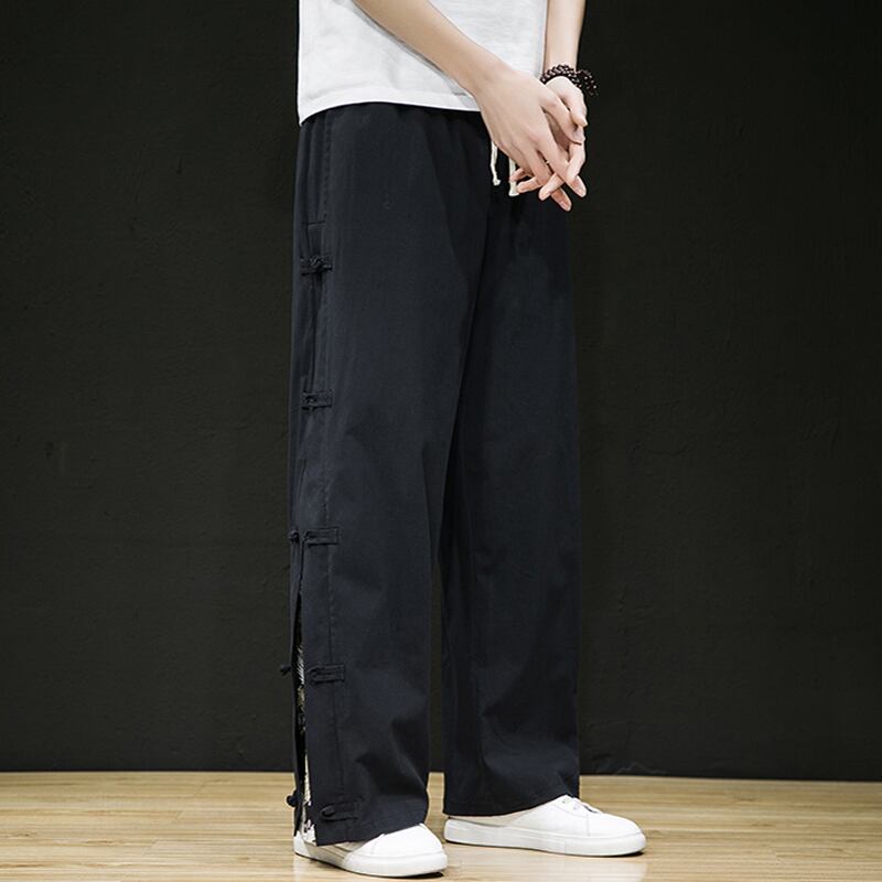 [JINTANG Series]★China style pants★ 2color bottoms pants unisex men's large size crane