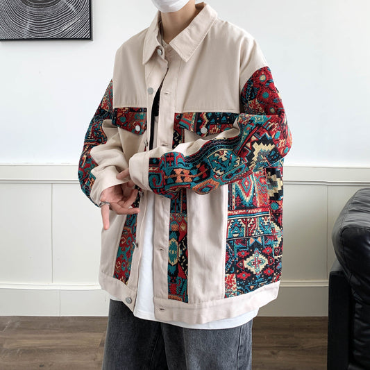 [Satoru Series]★Jacket★ 3color Tops Ethnic Unisex Men's Large Size Spring/Autumn Clothes Switchable