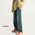 Load image into Gallery viewer, [BIGEMAN Series]★Denim Pants★ Bottoms Pants Men's Large Size Fashion Blue Blue
